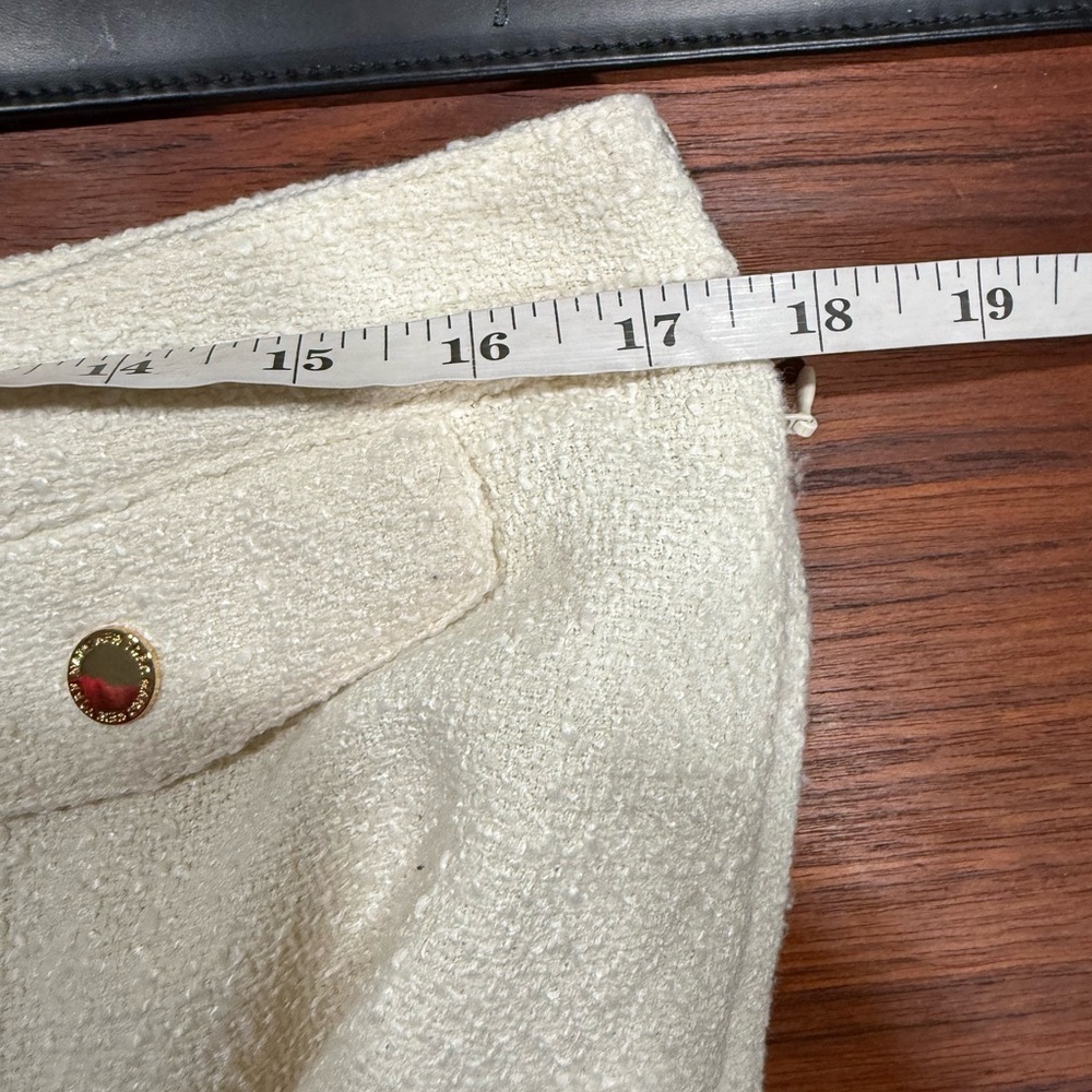 🔻Marc New York Andrew Marc Ivory Bouclé Button-Front Skirt NWT | Size 14 - Picture 7 of 8